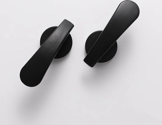 Due supporti per tende Supporti per tende da parete Supporti per tende in acciaio Supporti per tende classici Supporti per tende da parete con anello Supporti per tende da parete Accessori per tende - nero