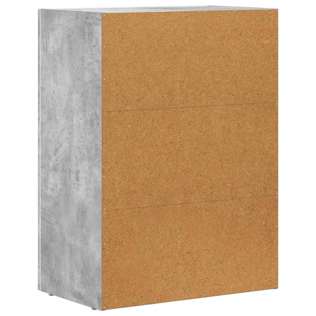Credenza-Buffet-Armadio da cucina Grigio cemento 59 x 35 x 80.5 cm Legno multistrato