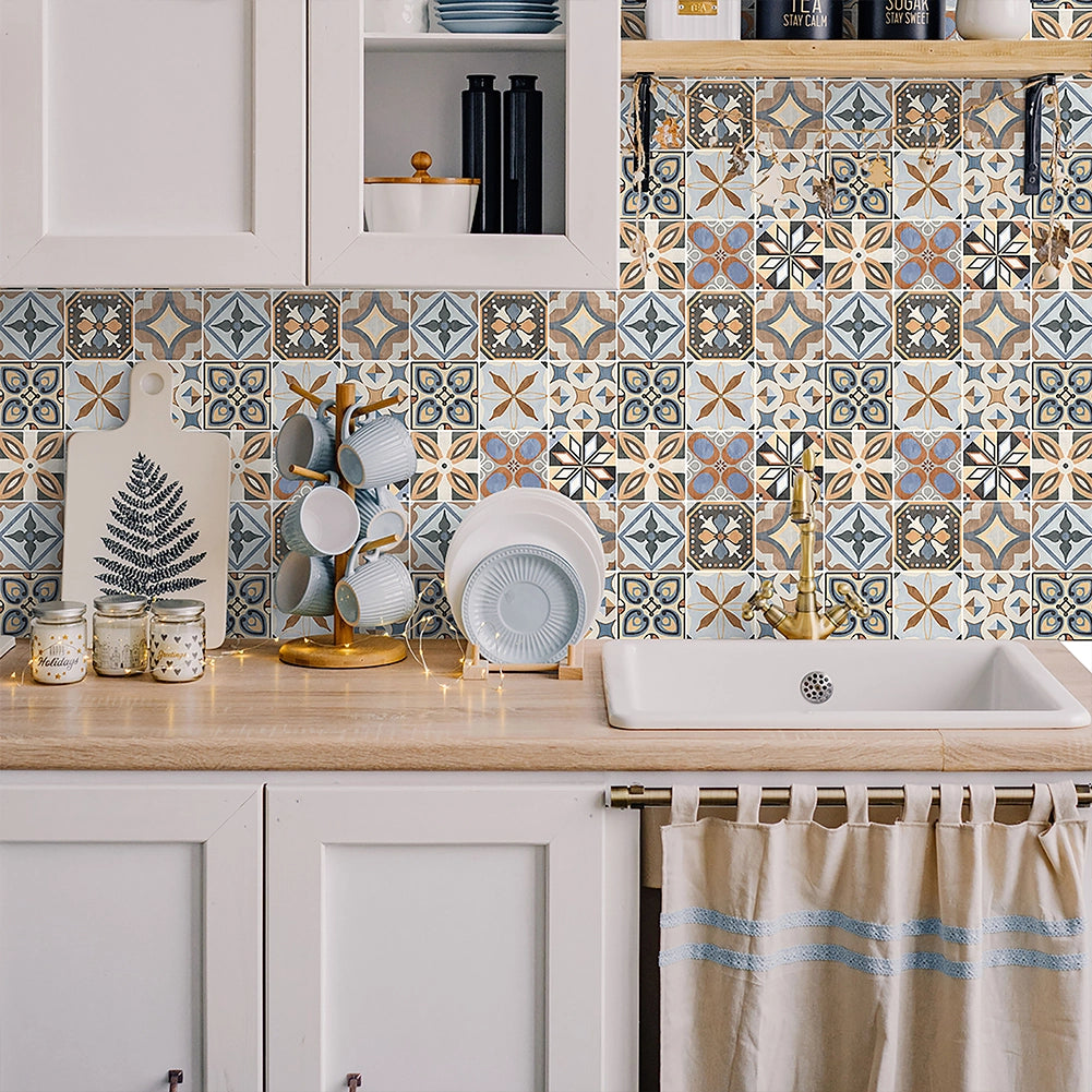 Set 10 Pannelli Adesivi Piastrelle per Muro Parete 30.5 cm Decorazione Mosaico