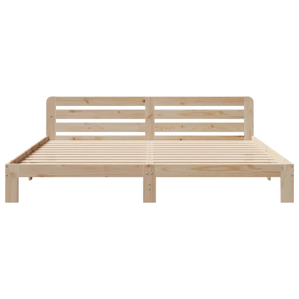 Letto senza Materasso 200x200 cm in Legno Massello di Pino