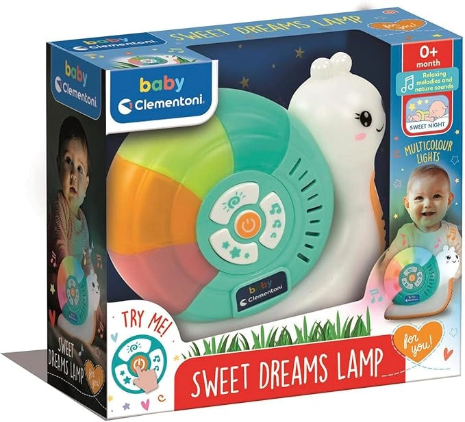 Sweet Dreams Lamp, Luce Notturna per Bambini, Gioco Prima Infanzia da 0 Mesi+, con Melodie e Suoni Rilassanti, Supporto