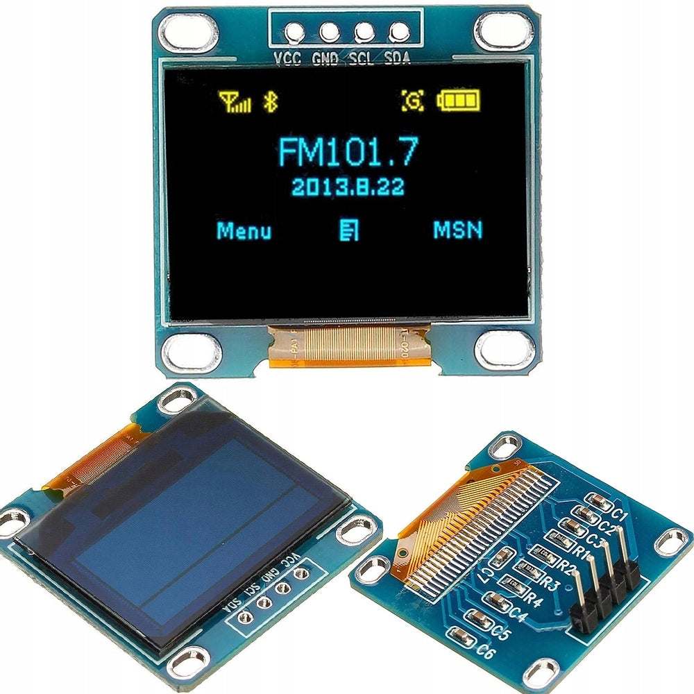 Display OLED 0,96" SSD1306 – Schermo Blu 128x64 | Interfaccia I2C | Compatibile con Arduino, Raspberry Pi