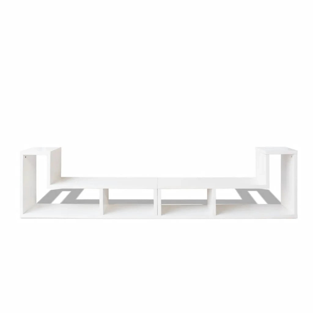 Mobile porta TV/credenza/contenitore doppio a L bianco 2502187