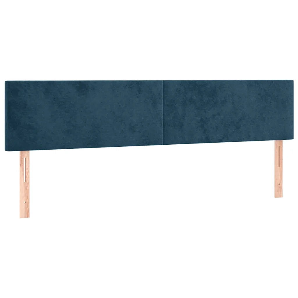 Giroletto a Molle con Materasso Blu Scuro 160x200 cm in Velluto 3127383