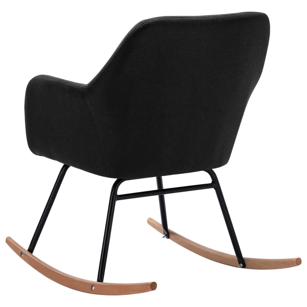 Sedia a Dondolo Nera in Tessuto cod mxl 33820