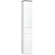 Mobile Bagno 2 Ante 1 Cassetto 30x28x180 cm in Legno Bianco