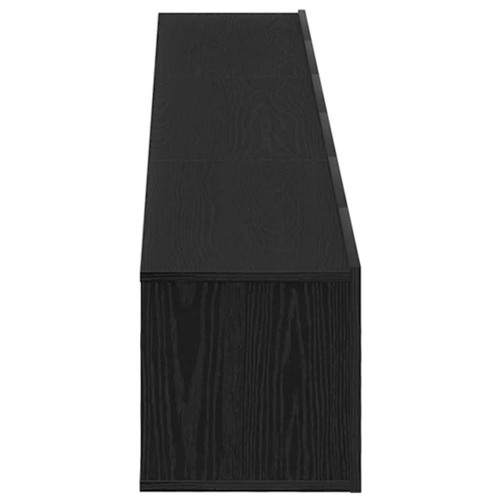 Set mobile TV 3 pz-Credenza per TV Rovere Nero 80 x 30 x 30 cm
