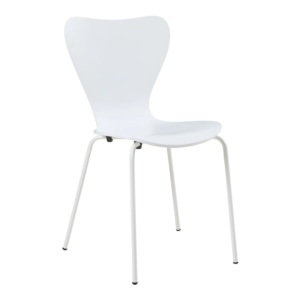 Set di 4 sedie da pranzo 80 x 48 x 45,5 cm design moderno robuste bianche 03_0009809