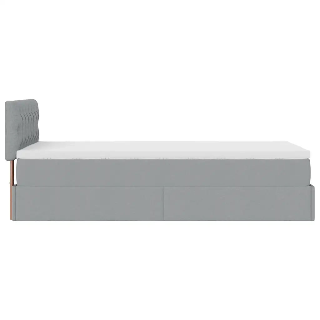 Struttura Letto Pouf con Materasso 80x200 cm in Tessuto 3311497