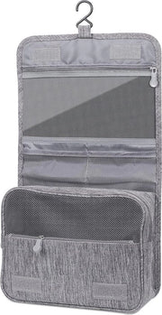 Porta toilette pieghevole, porta toilette, kit make-up per signora e signore, porta toilette impermeabile per signora, porta toilette pieghevole, make-up, grigio 3
