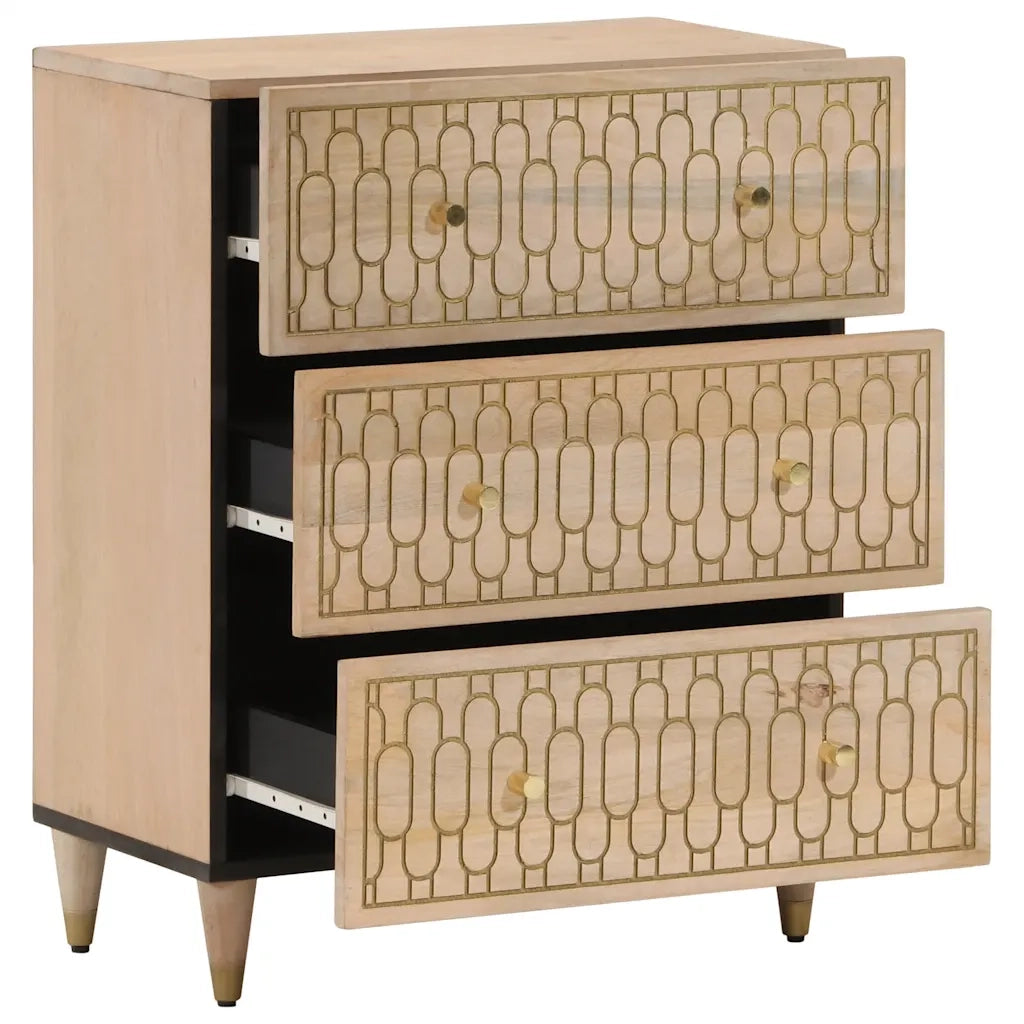 Credenza 60x33x75 cm in Legno Massello di Mangocod mxl 115871