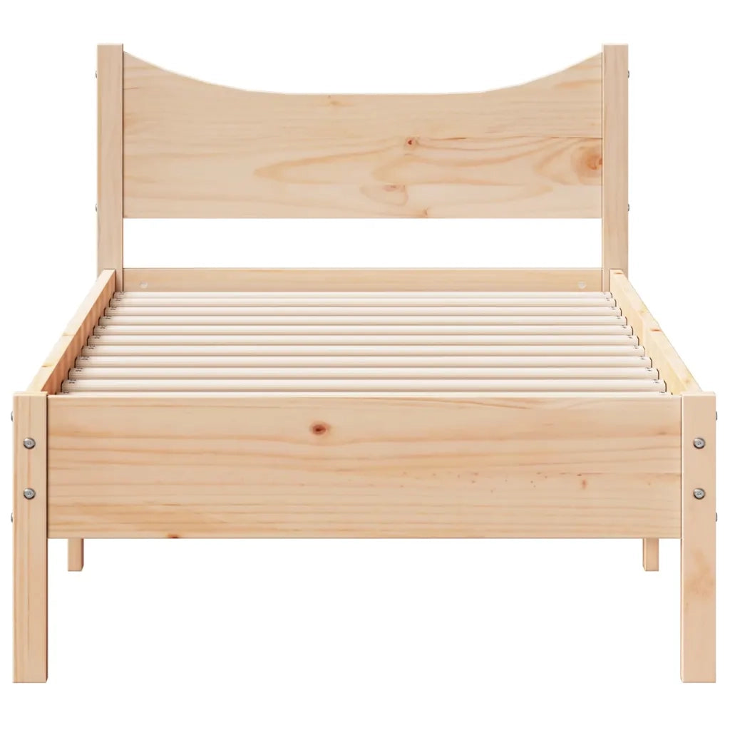 Letto senza Materasso 75x190 cm in Legno Massello Pino