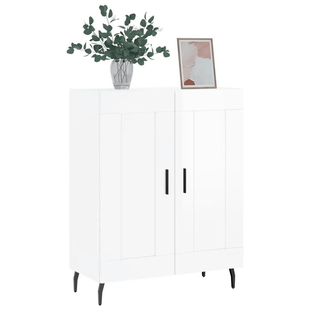 Credenza 69,5x34x90 cm in Legno Multistrato Bianco Lucido 830214