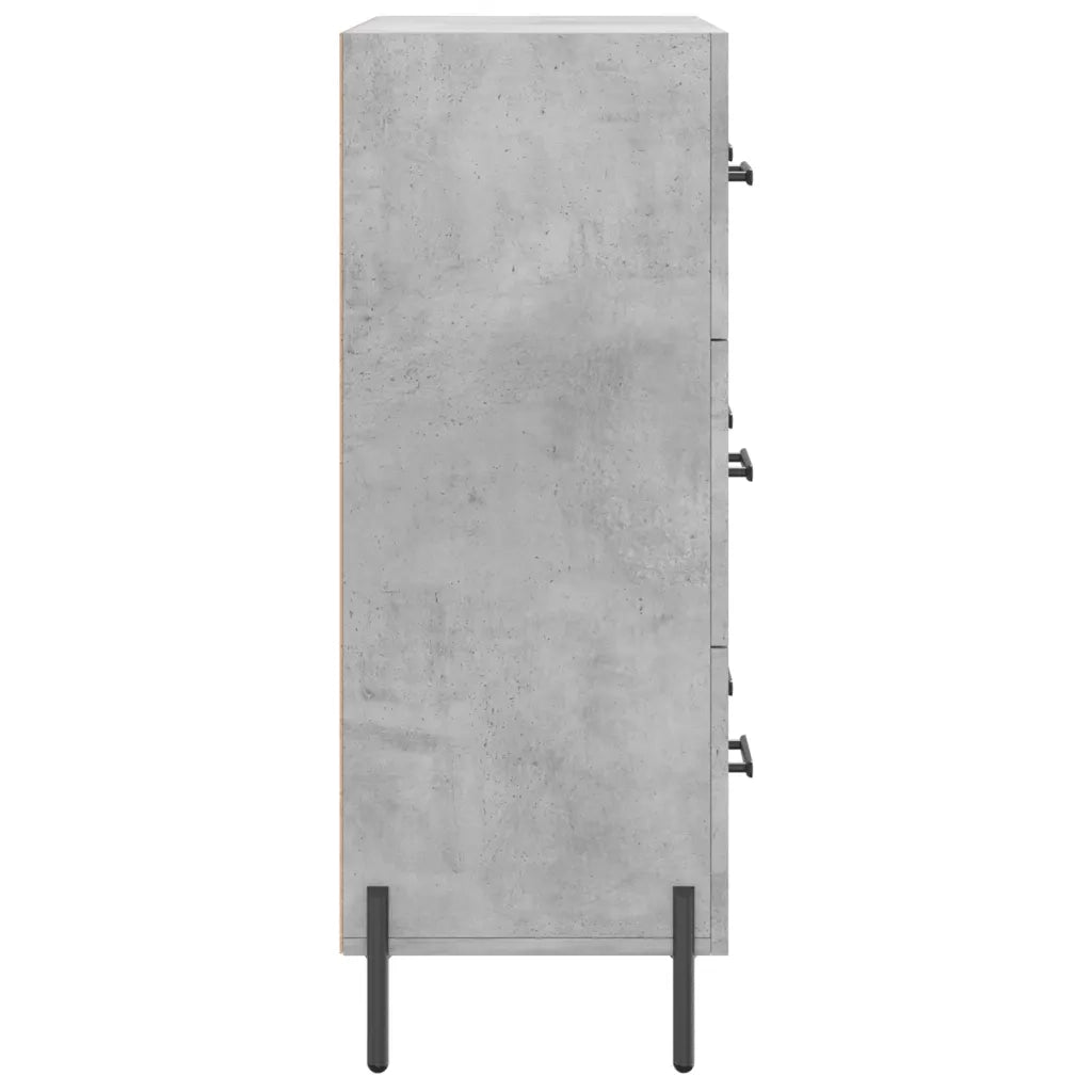 Credenza Grigio Cemento 69,5x34x90 cm in Legno Multistrato 827864