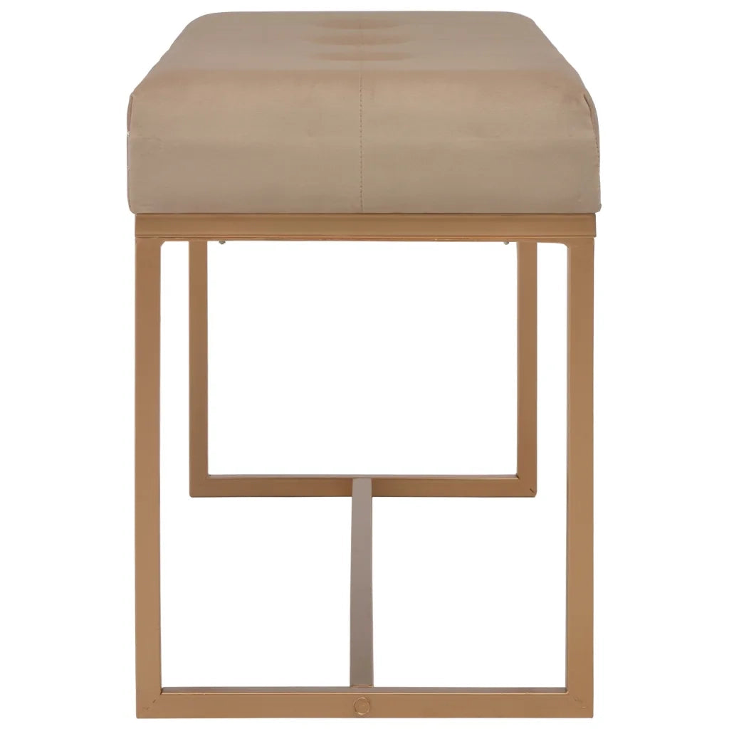 Panca 80 cm in Velluto Beige cod mxl 73390