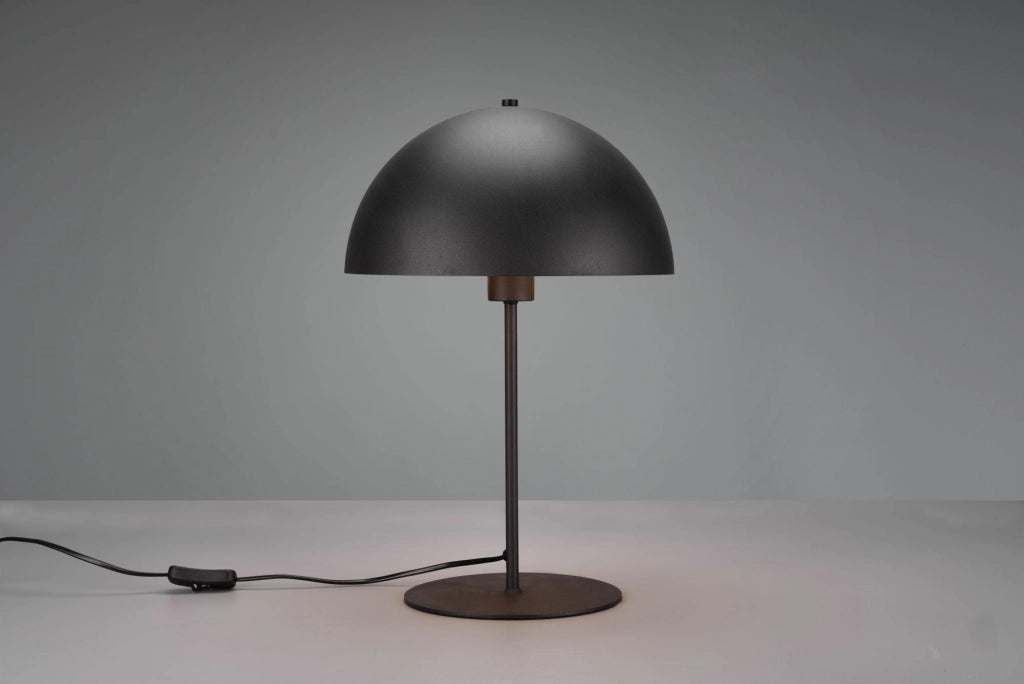 NOLA LAMPADA DA TAVOLO METALLO NERO FORMA FUNGO H. 45CM 1 LUCE ATTACCO E14