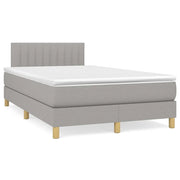 Letto a Molle Materasso e LED Grigio Chiaro 120x190 cm Tessutocod mxl 87171