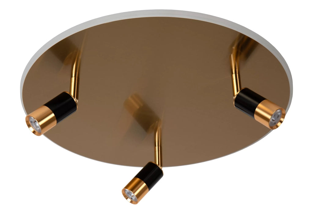 Plafoniera LED Lucide Jubel oro/nero 48cm 33W dimmerabile