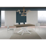 Tavolo allungabile 200/304x90 cm Volantis Premium telaio Bianche - Tortora