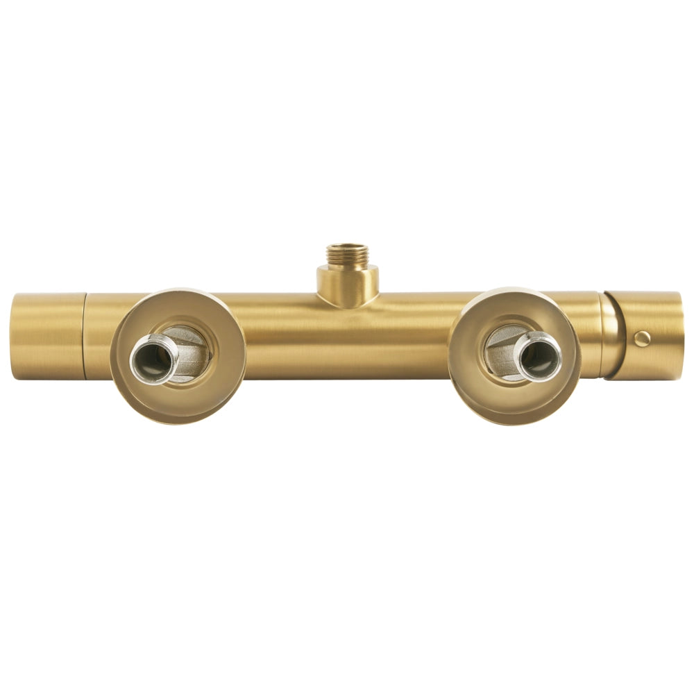 Set di miscelatori per vasca da bagno montati a muro, in ottone oro, soffione doccia a bocca singola con kit di interruttori
