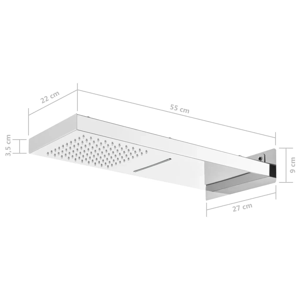 Soffione doccia a parete in acciaio inox 201 Silver 02_0002098