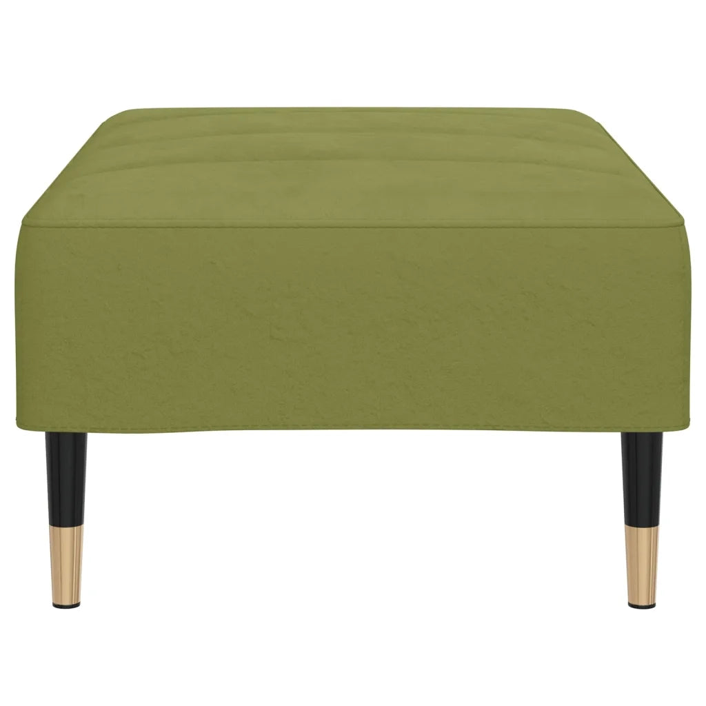Poggiapiedi Verde Chiaro 78x56x32 cm in Velluto 337815