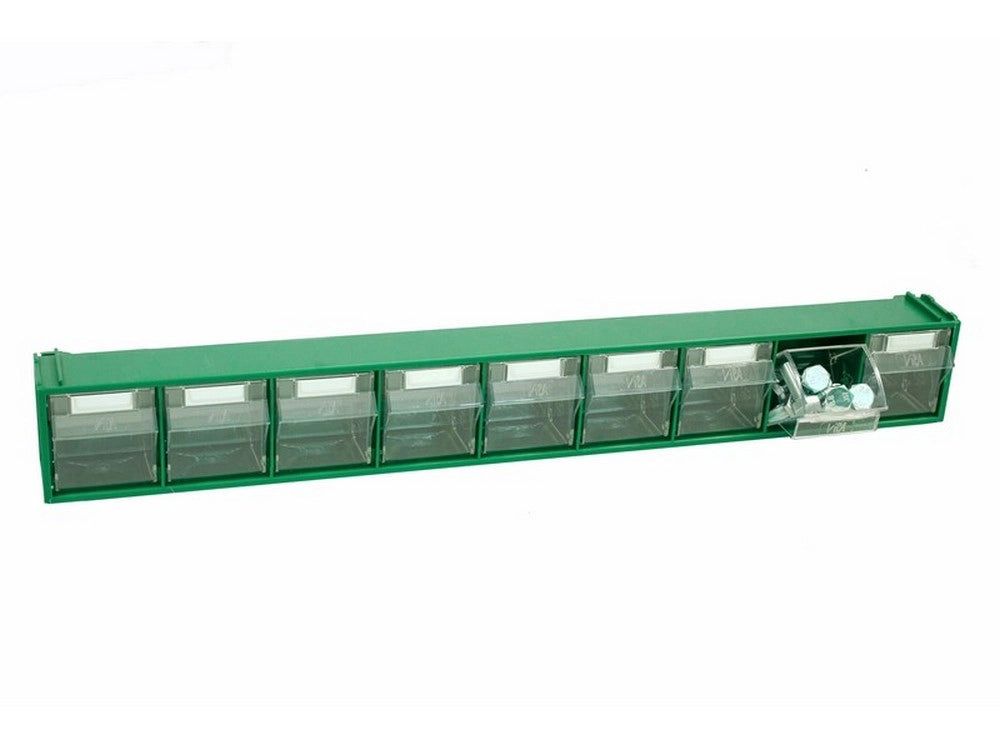 1pz cassettiera componibile fox 101 verde 9 cassetti mm. 600x68x76 h cod:ferx.vit23957