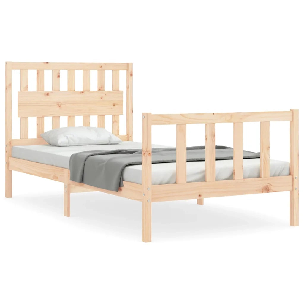 Giroletto senza Materasso-Struttura Letto 100x200 cm in Legno Massello di Pino 794600