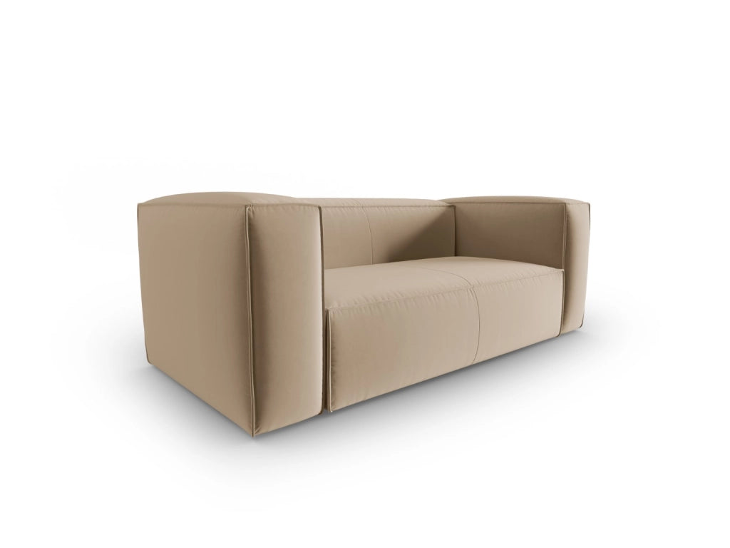 Cosmopolitan Design - Divano "Mackay" 2 posti in velluto sabbia 