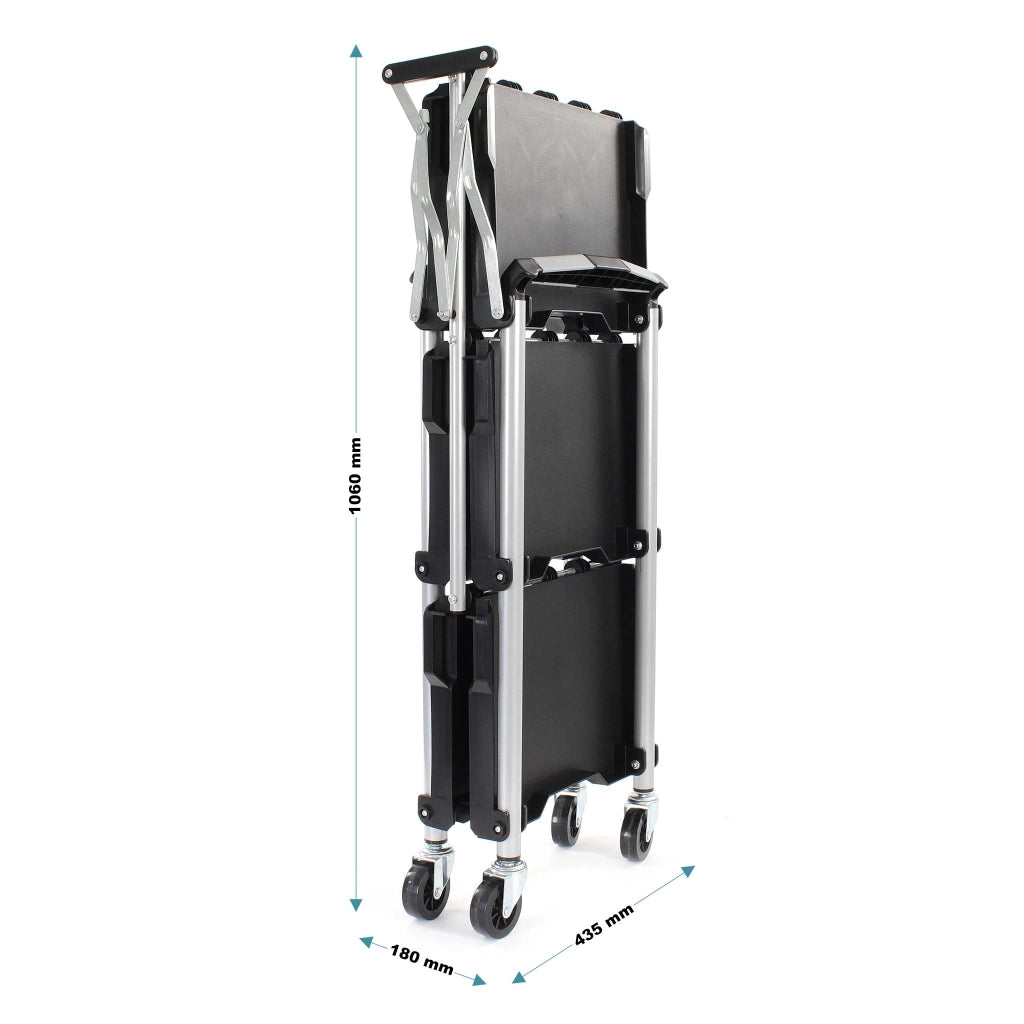 Carrello pieghevole multiuso con 3 piani Fino a 120 kg Per officina, ufficio, gastronomia