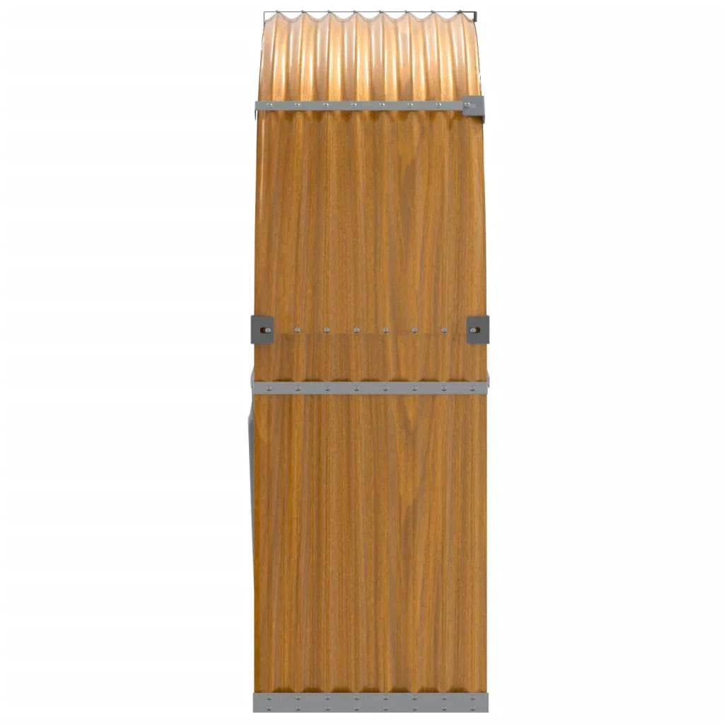 Portalegna chiaro 120 x 45 x 140 cm acciaio zincato marrone 02_0043808