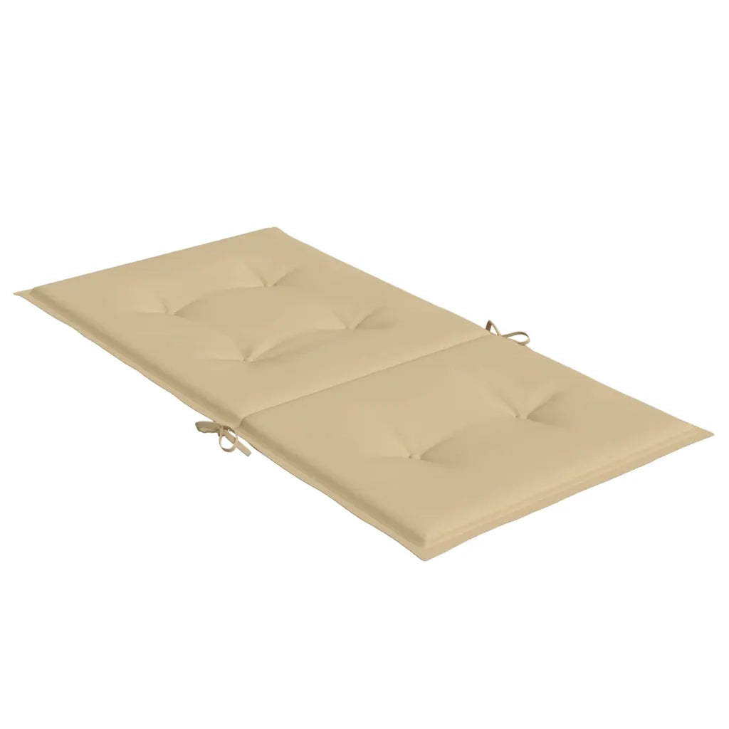 Cuscini Sedia Schiena Bassa 4 pz Beige MÃ©lange 100x50x4 Tessuto