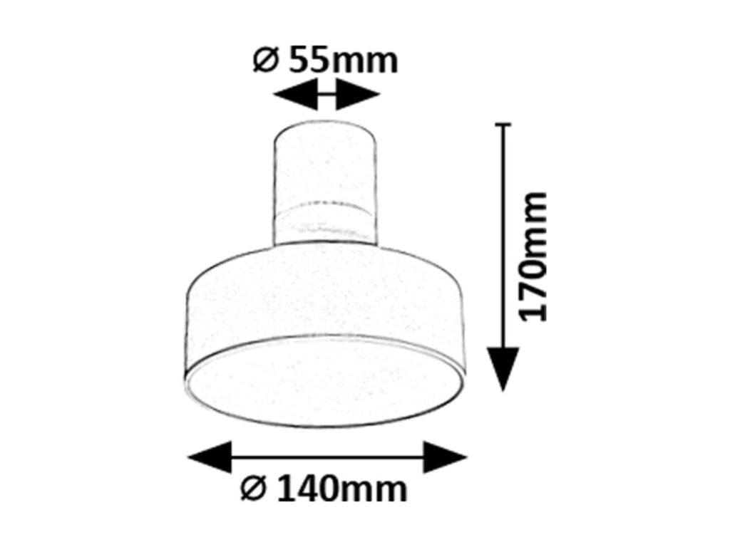 Spot plafoniera tondo bianco Ø14 LED 16W Rabalux Ovidia