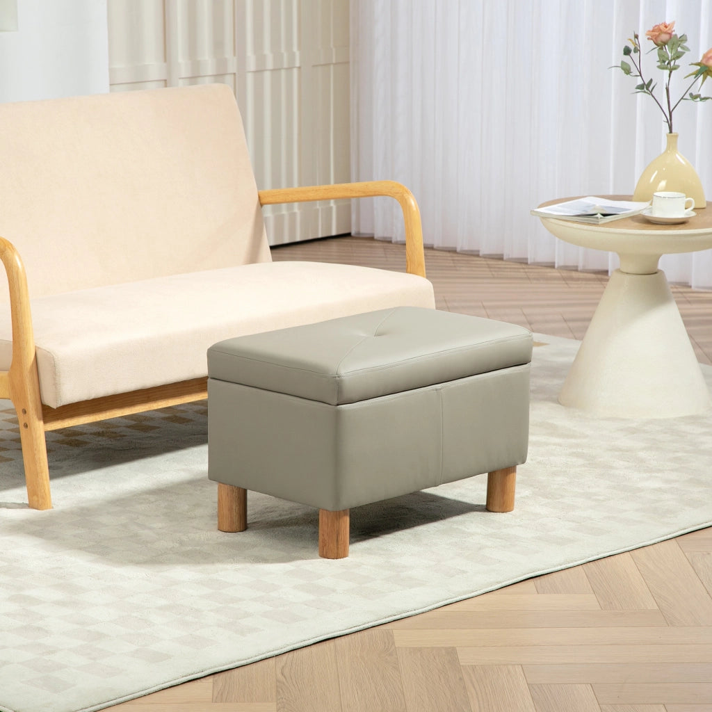 Poltrona con contenitore ¨C Zephmum ¨C Grigio chiaro 60x38x40 cm