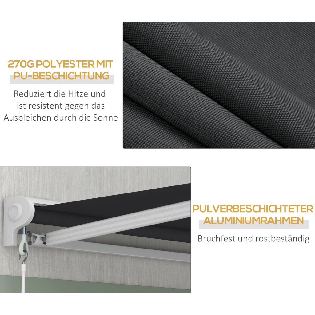 Tenda da sole elettrica semicassone con telecomando ¨C Xylo ¨C Alluminio grigio 4x3m