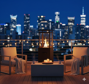 Stufa a Gas da Esterno Raven 8kW Riscaldatore a Propano con Copertura Nero