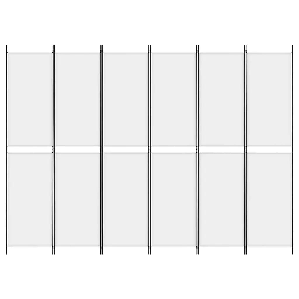 Divisorio a 4 Pannelli Bianco 300x220 cm Tessuto cod mxl 78468