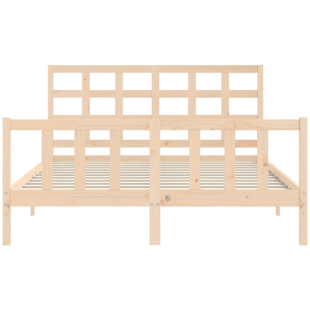 Giroletto senza Materasso-Struttura Letto 160x200 cm in Legno Massello di Pino 591241