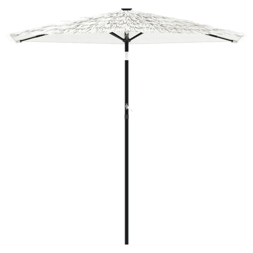 Ombrellone Giardino-Ombrello da Balcone con Palo in Acciaio Bianco 223x223x213 cm