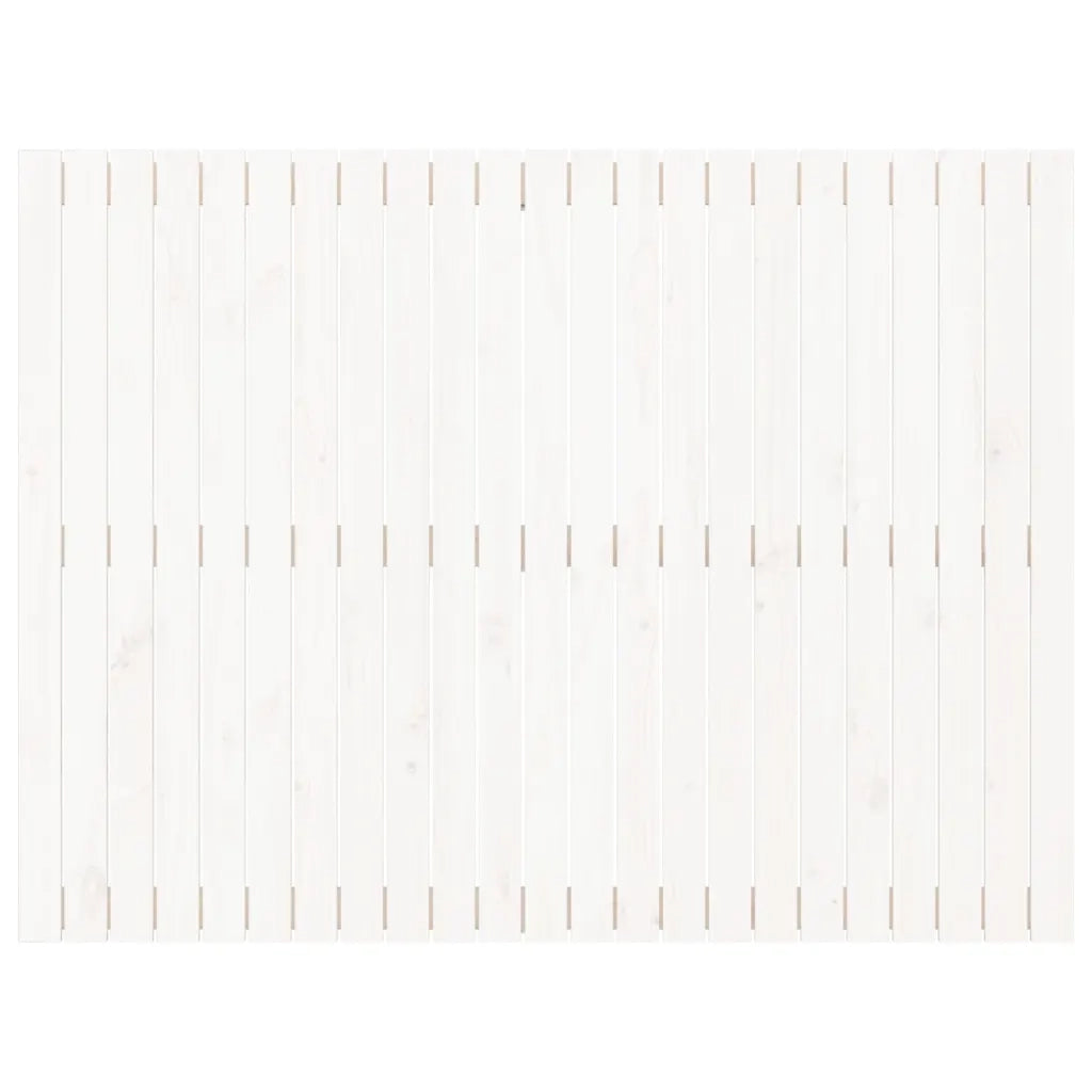 Testiera da Parete Bianca 146,5x3x110 cm Legno Massello di Pino 824944
