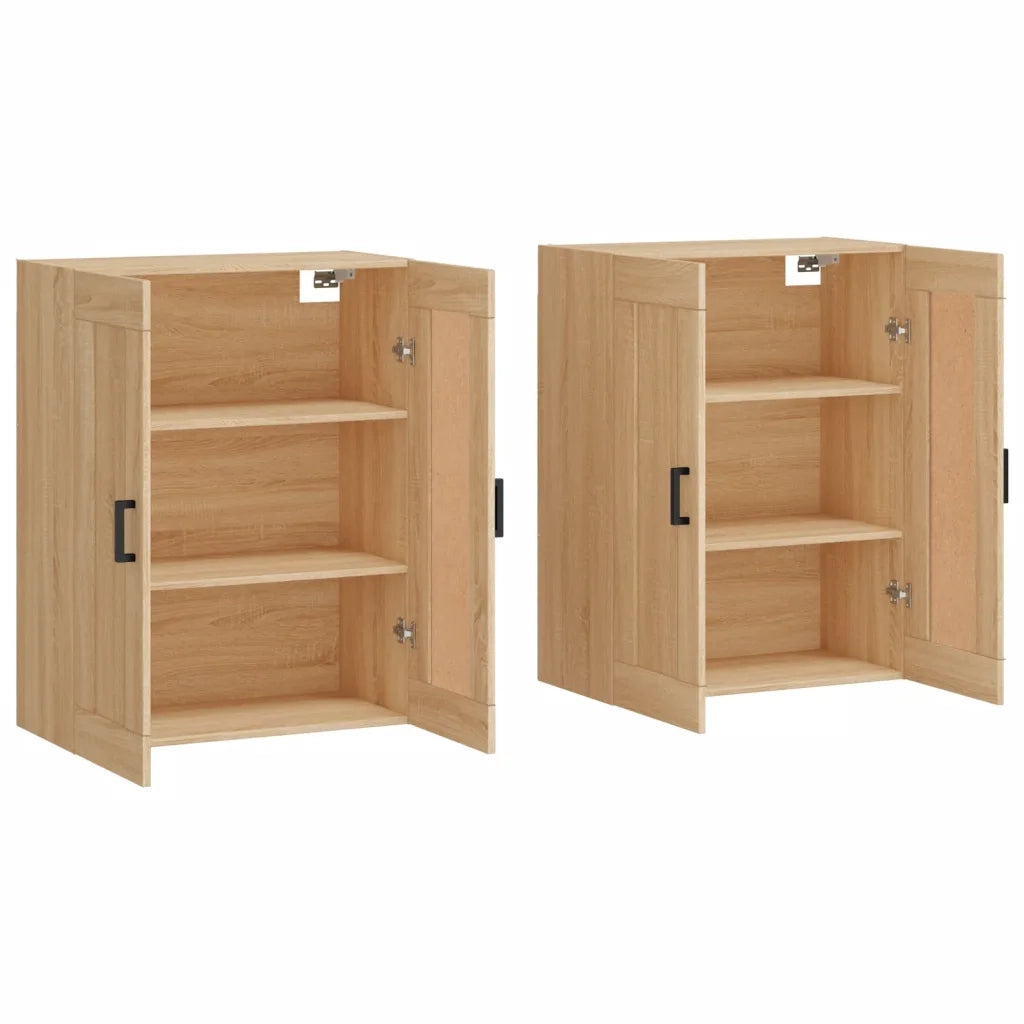 Armadietti a Parete 2 pz Rovere Sonoma in Legno Multistrato 3198020