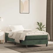 Materasso a Molle-Materasso per letto Verde Scuro 100x210x20 cm in Velluto