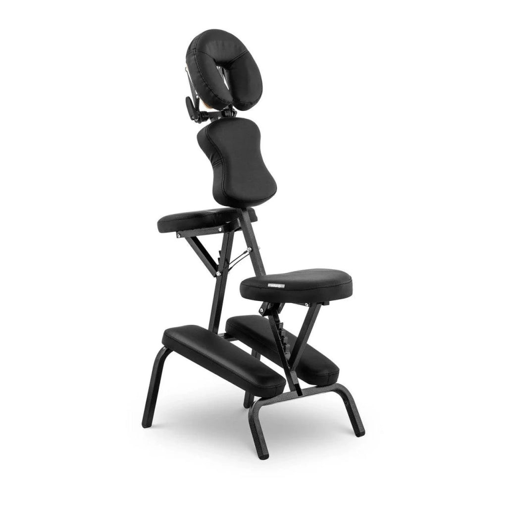 Poltrona massaggiante pieghevole in acciaio rivestimento in PVC portata 130 kg con sacco nero 14_0000884