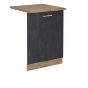 Pannello frontale della lavastoviglie R-Line Calce nera/Rovere dorato 60 cm, PL Rovere Vicco