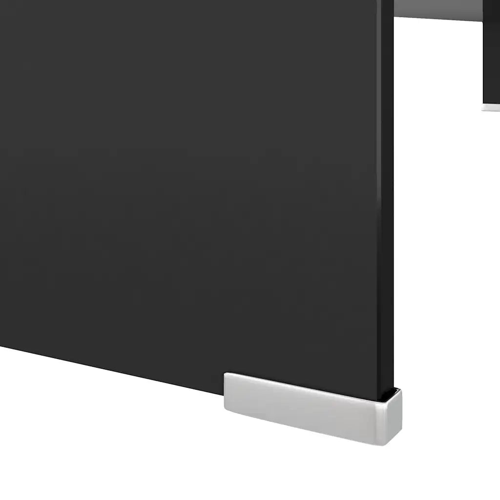Mobile/Rialzo Porta TV | Armadietto TV | Mobile Porta TV in Vetro Nero 110x30x13 cm