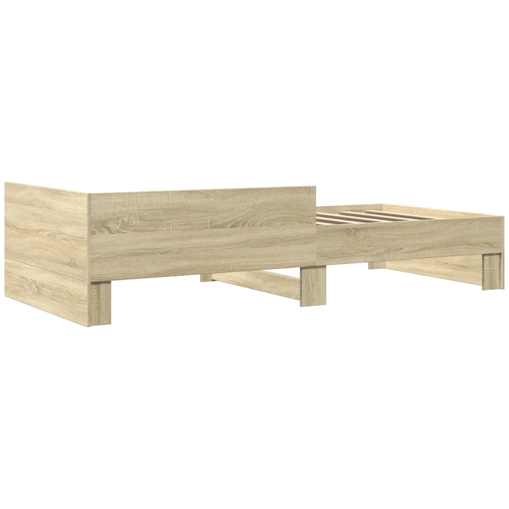Giroletto senza Materasso Rovere Sonoma 100x200cm in Truciolato