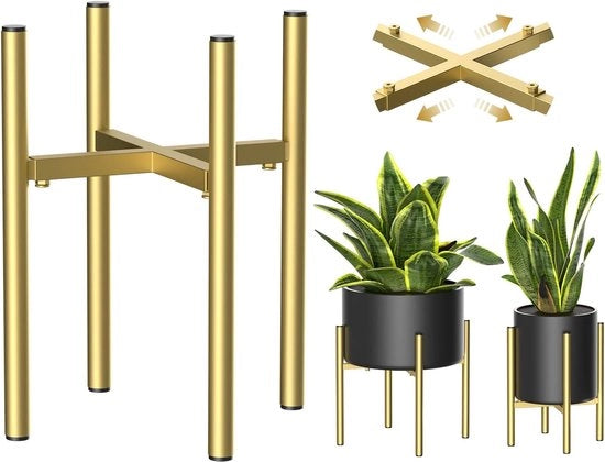 Supporto per piante - Regolabile per piante di 8-12" (vaso non incluso) Supporto stabile e stile per decorazione di piante indoor ed esterno