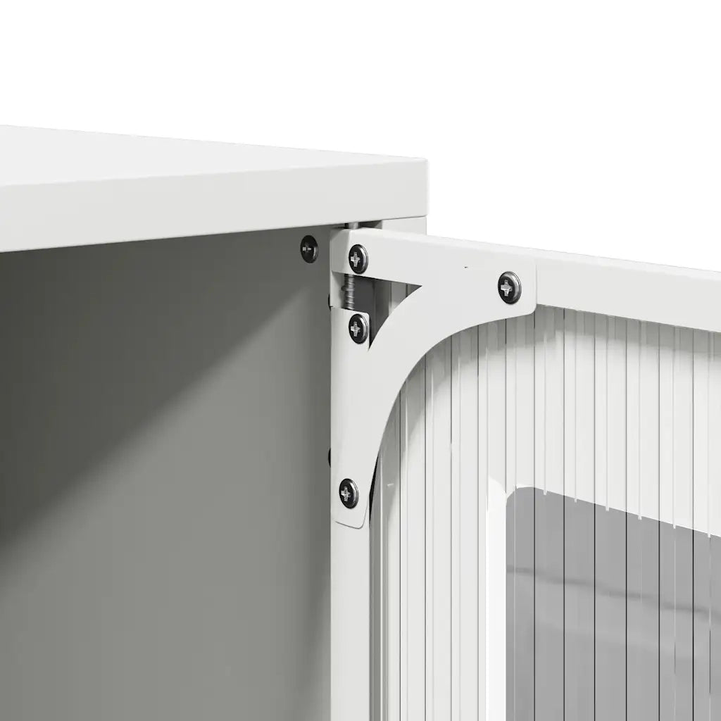 Mobile TV Bianco 68x39x60,5 cm in Acciaio Laminato a Freddo 853337