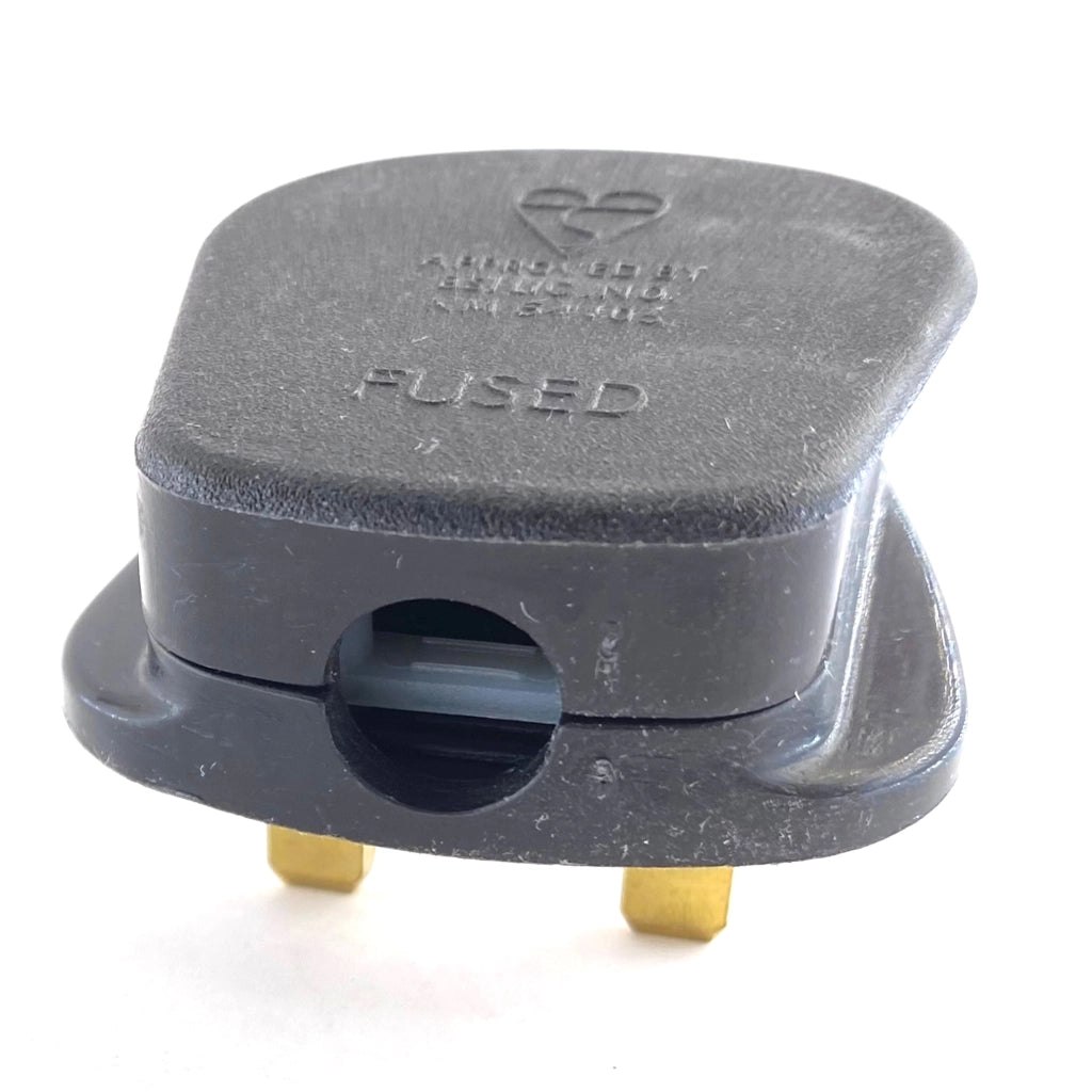 Spina volante UK 250VCA 13A 2P+E Nero Aleyay