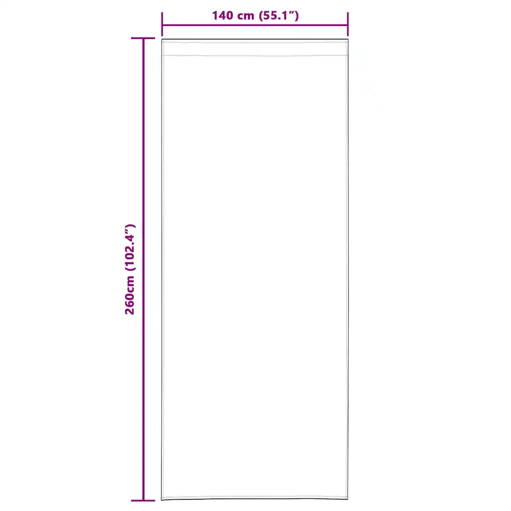 Tenda in Velo con tende 2 pcs Bianco 260 x 140 cm Poliestere 4108011